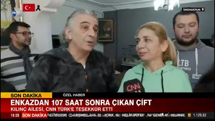 Enkaz altından kurtarılan aile, İHH ekiplerine teşekkür etti