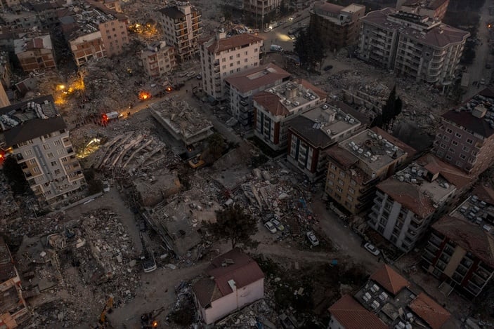 Kahramanmaraş merkezli depremlerden etkilenen Hatay'dan son görüntüler