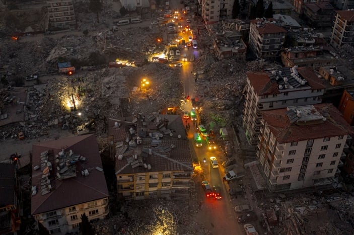 Kahramanmaraş merkezli depremlerden etkilenen Hatay'dan son görüntüler