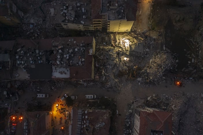 Kahramanmaraş merkezli depremlerden etkilenen Hatay'dan son görüntüler