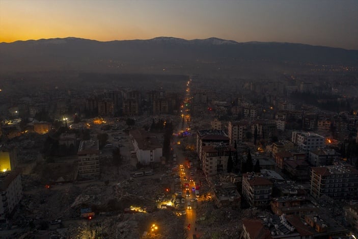 Kahramanmaraş merkezli depremlerden etkilenen Hatay'dan son görüntüler