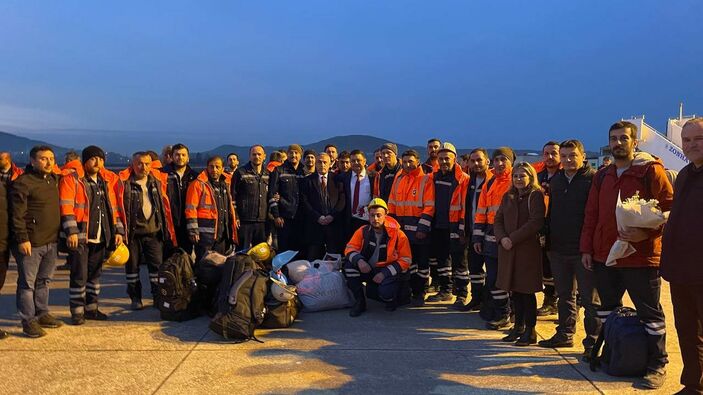 Görevleri biten madenciler Zonguldak'a döndü