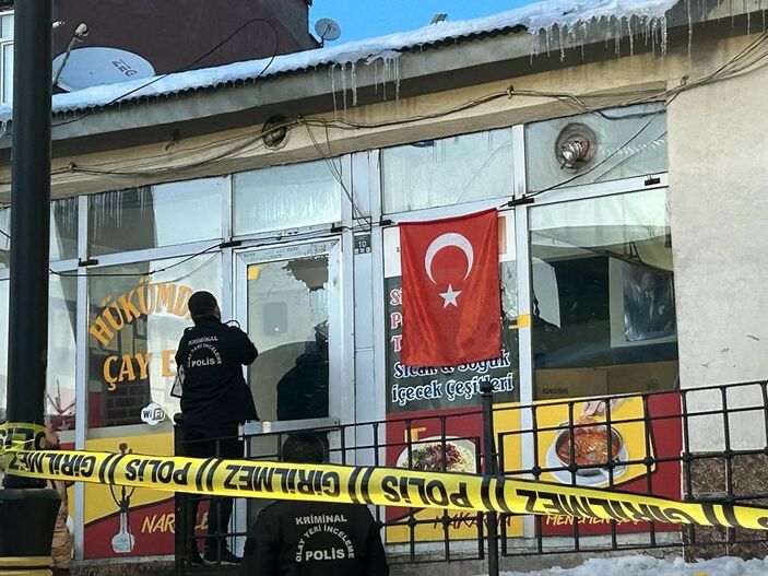 Erzurum'da çayevine pompalı tüfekli saldırı