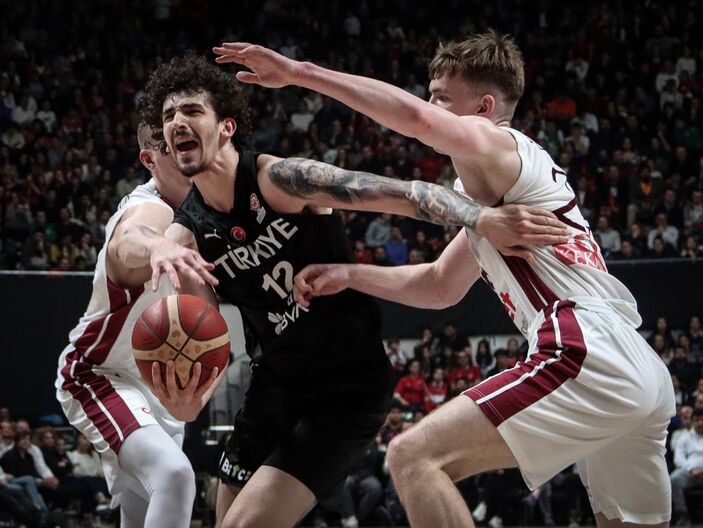 A Milli Erkek Basketbol Takımı, Letonya'ya yenildi