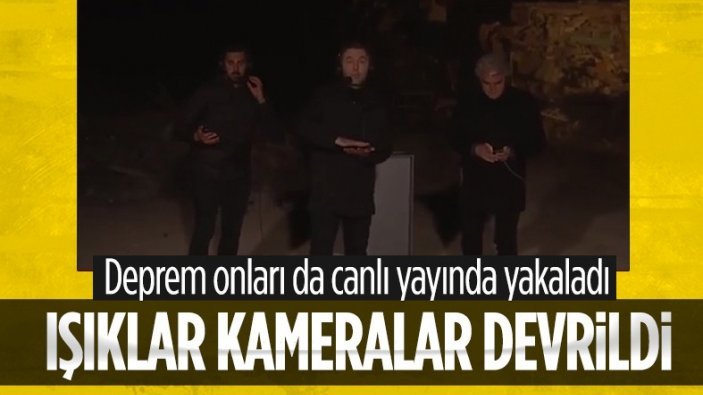 Habertürk canlı yayınında deprem anı