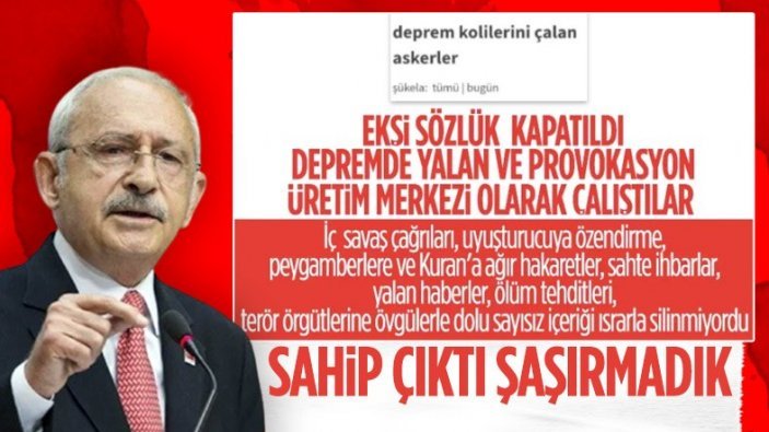 Kemal Kılıçdaroğlu Ekşi Sözlük'e sahip çıktı