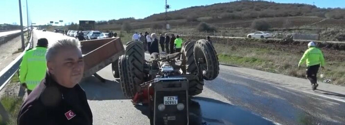 Tanker, traktöre çarptı: 1 ağır yaralı - Yeniden #1