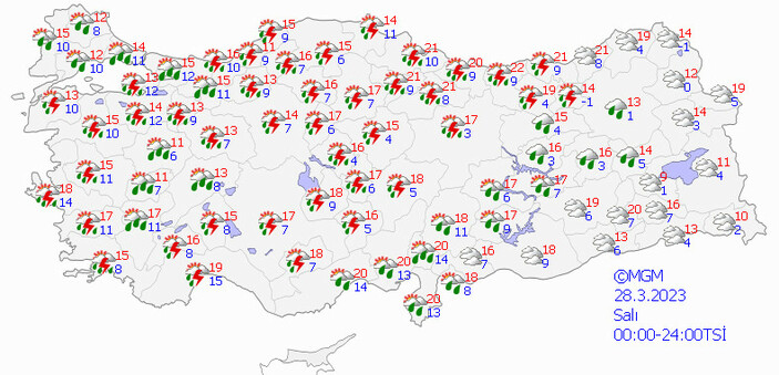 Meteoroloji uyardı! 54 kent çin sarı kodlu alarm