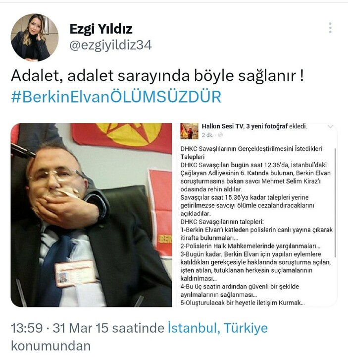 Teröristleri öven İBB çalışanı: Ezgi Yıldız