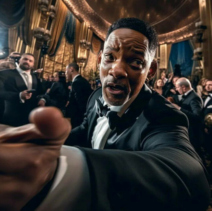 Will Smith'in Chris Rock'a attığı tokat bir kez daha gündeme geldi! Yapay zeka ile canlandırıldı