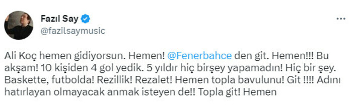 Fazıl Say'ın paylaşımlarına öfkelenen Sinan Akçıl ateş püskürdü: umut ver yoksa umutsuz vaka olursun