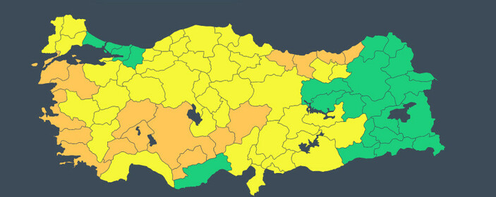 Yurt geneline sarı ve turuncu alarm: 60 il uyarıldı