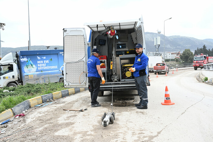 Konya Büyükşehir Hatay’da Kanal Arızalarını Robot Kameralarla Tespit Ediyor