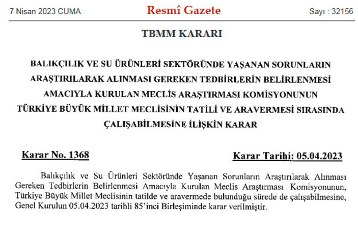 TBMM kararları Resmi Gazete'de yayınlandı