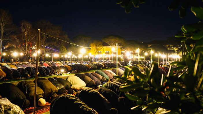 Boğaziçi Üniversitesi'nde cemaatle namaz kılındı