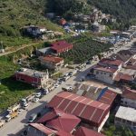 Hatay'da enkaz kaldırma çalışmalarında hafriyat kamyonlarının konvoyu drone ile görüntülendi