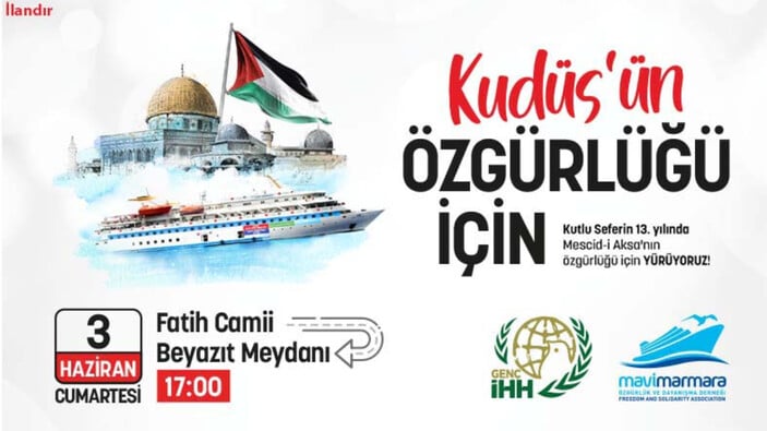 Mavi Marmara’nın 13. Yıldönümünde yürüyüş gerçekleştirilecek