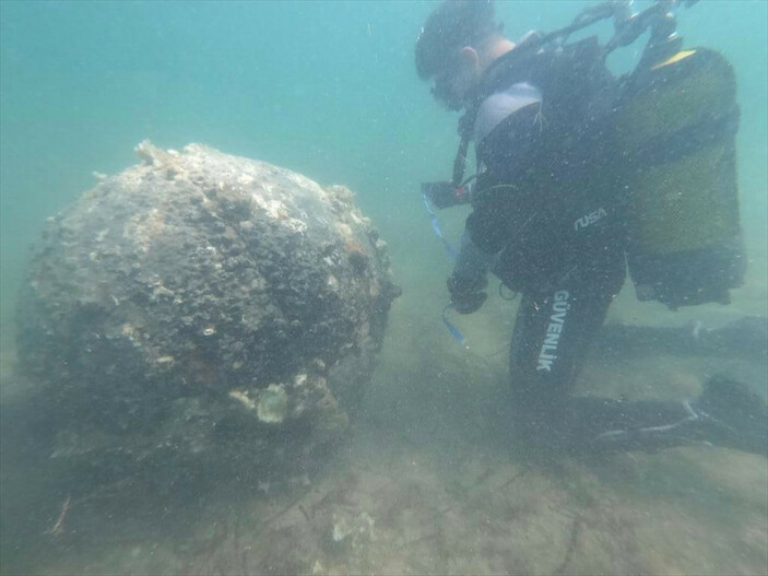 Çanakkale açıklarında bulunan mayın imha edildi