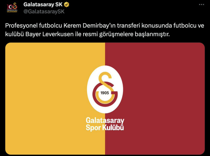 Galatasaray, Kerem Demirbay'ı resmen açıkladı