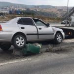 Karabük'te refüje çıkan otomobilde 2 kişi yaralandı