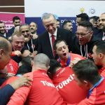 Cumhurbaşkanı Erdoğan'ın Futsal Milli Takımı ile eğlenceli anları