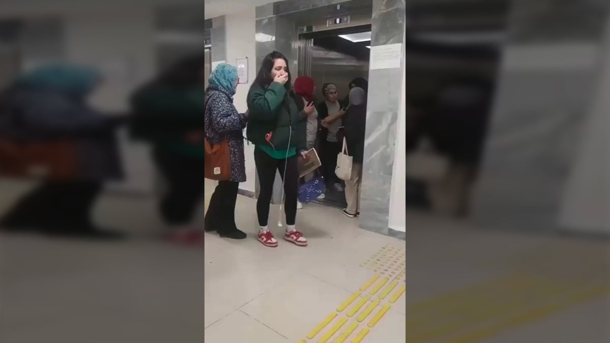 Ankara'da KYK yurdunda arıza yapan asansör korku dolu anlar yaşattı