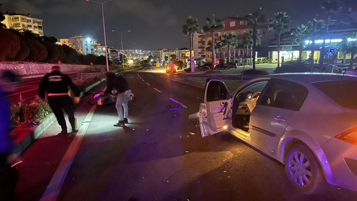 Aydın'da otomobil motosiklete çarptı: 1 ağır yaralı