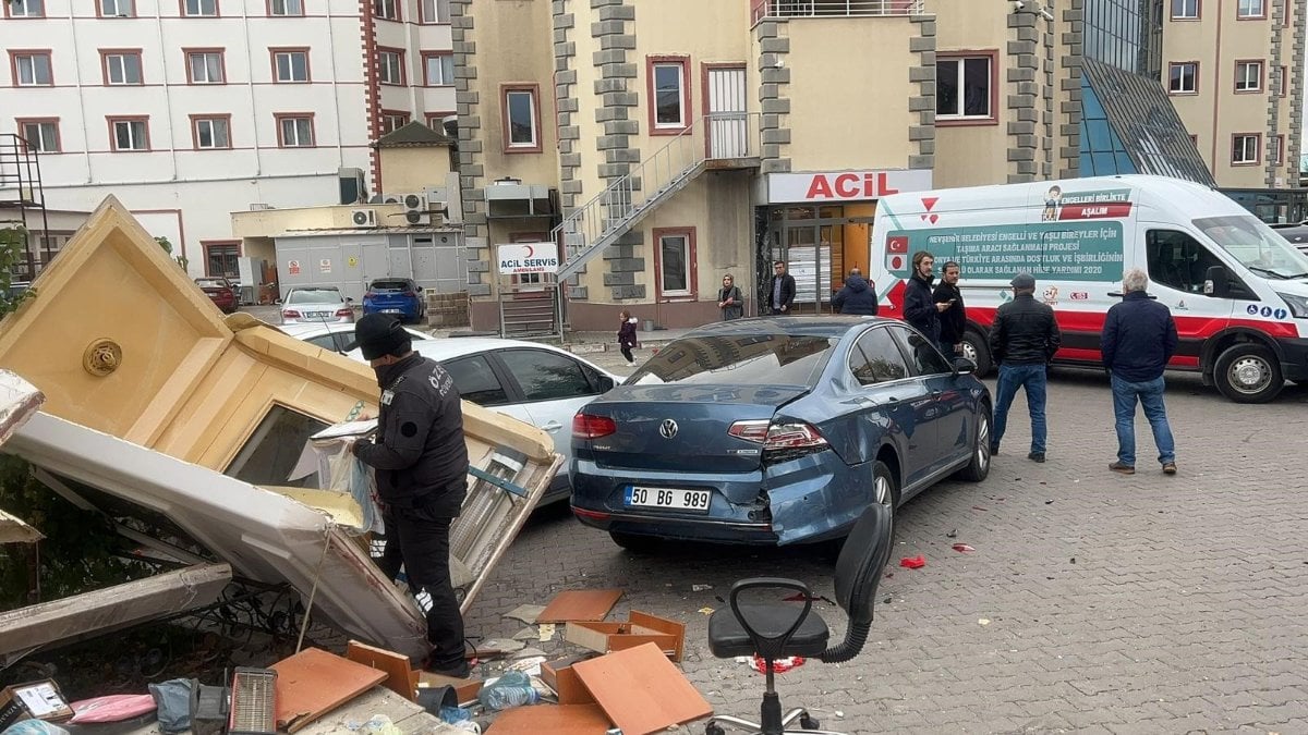 Nevşehir'de rahatsızlanan sürücü hastaneye daldı