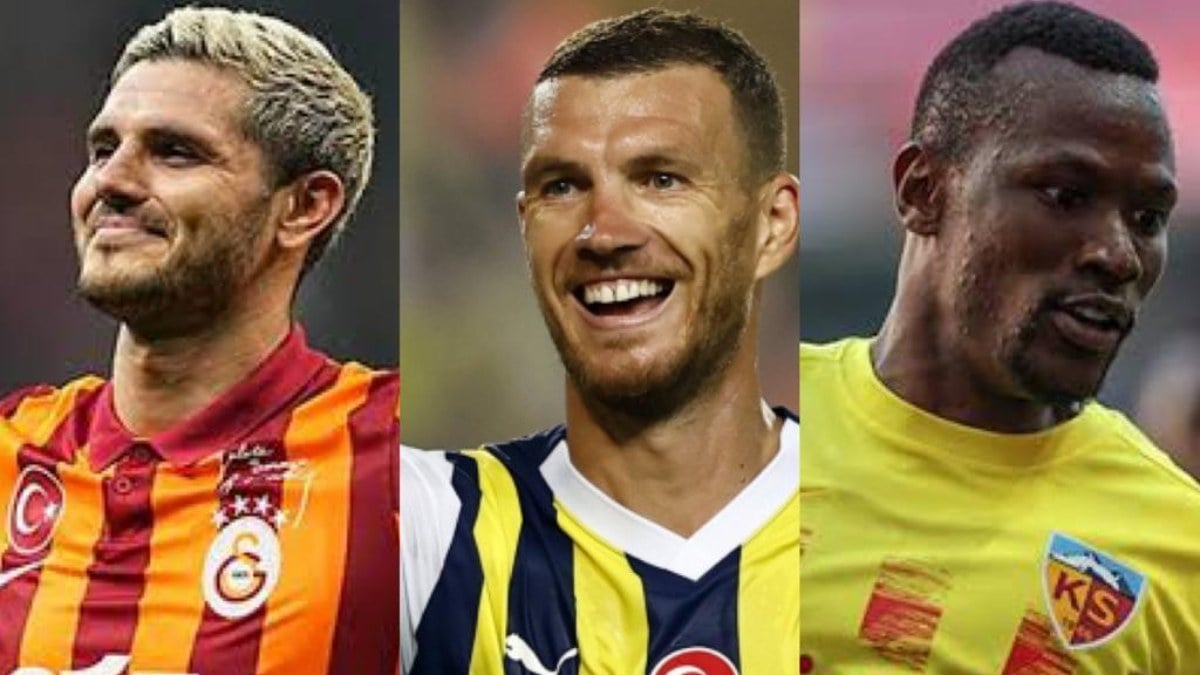 Süper Lig'de gol kralı kim? Trendyol Süper Lig gol krallığı sıralaması! Icardi, Dzeko, Thiam, Onuachu..