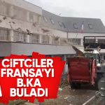 Fransa'da çiftçiler isyanda: Devlet binasına gübre püskürttüler