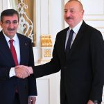 Azerbaycan Cumhurbaşkanı Aliyev, Cumhurbaşkanı Yardımcısı Yılmaz'ı kabul etti