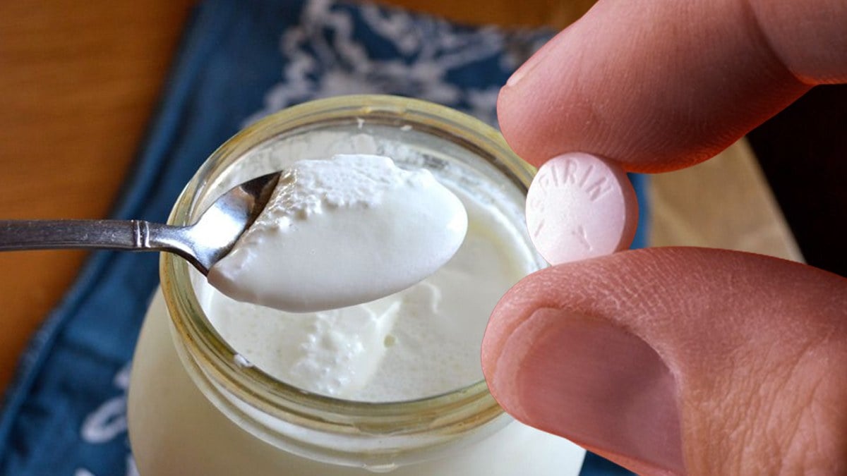 Aspirin ve yoğurdu karıştırın, bakın neler oluyor