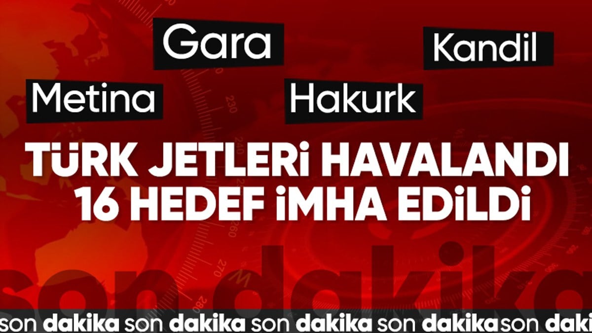 Irak’ın kuzeyine yeni hava harekatı! 16 terör hedefi imha edildi