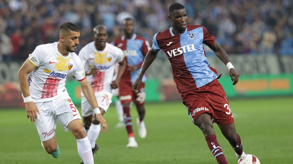 Trabzonspor, Kayserispor'a son dakikalarda yediği golle mağlup oldu